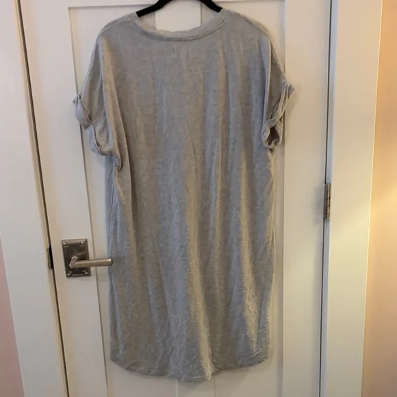 Lou & Grey Casual/Lounge Gray T-Shirt Dress - Picture 6 of 7